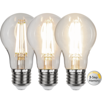 LED-Lampe E27 A60 Clear 3-step memory