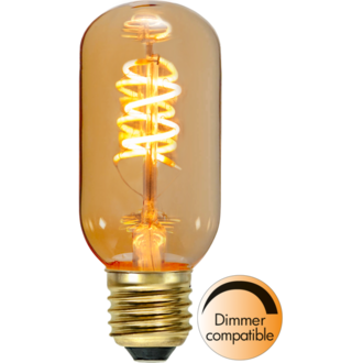 LED-Lampe E27 T45 Decoled Spiral Amber