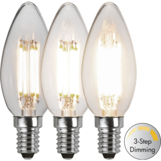 LED-Lampe E14 C35 Clear 3-step 