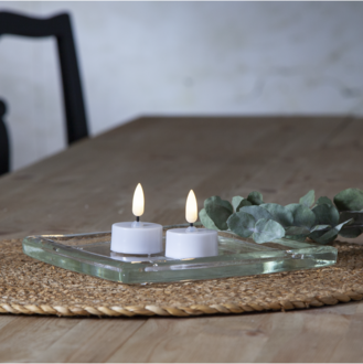 LED Teelichter 2 Set Flamme