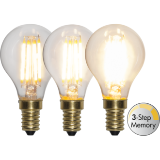 LED-Lampe E14 P45 Soft Glow 3-step memory