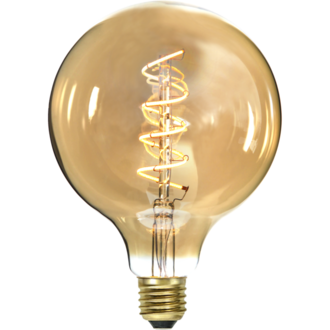 LED-Lampe E27 G125 Decoled Spiral Amber
