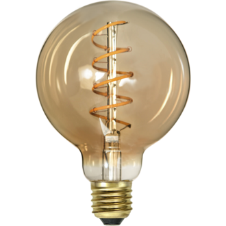 LED-Lampe E27 G95 Decoled Spiral Amber
