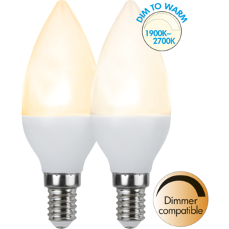 LED-Lampe E14 C37 Dim To Warm