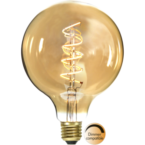 LED-Lampe E27 G125 Decoled Spiral Amber