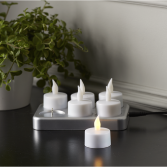 LED Teelichter 6 Set Chargeme
