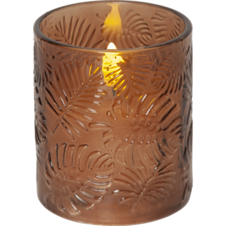 LED Stumpenkerze Flamme Leaf