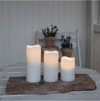 LED Stumpenkerzen 3er Set Paul