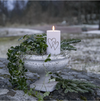 LED Kerze Flamme Heart