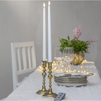 LED Leuchterkerze 2er Set Flamme Slim