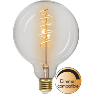 LED-Lampe E27 G125 Decoled Spiral Clear