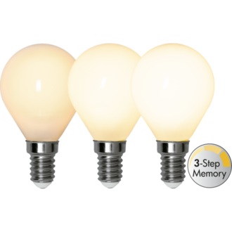 LED-Lampe E14 P45 Opaque Filament RA90 3-step memory
