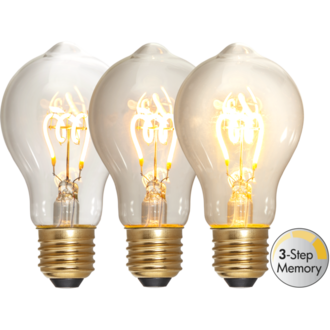 LED-Lampe E27 TA60 Decoled Spiral Clear 3-step memory