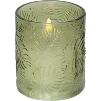 LED Stumpenkerze Flamme Leaf