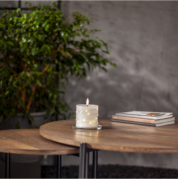 LED Stumpenkerze Flamme Dew