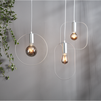 LED-Lampe E27 G125 Plain Smoke