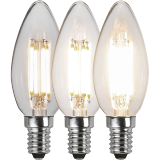 LED-Lampe E14 C35 Clear 3-step memory