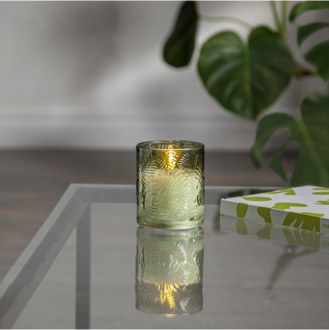 LED Stumpenkerze Flamme Leaf