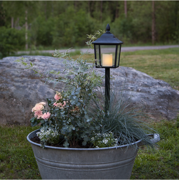 LED Grablaterne Flame