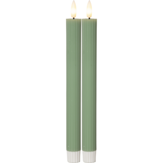 LED Leuchterkerze 2er Set Flamme Stripe