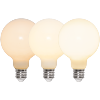 LED-Lampe E27 G95 Opaque Fil RA90 3-step memo
