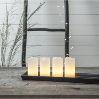 LED Stumpenkerzen 4er Set Advent