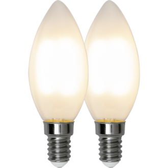 LED-Lampe E14 C35 Frosted 2-pack