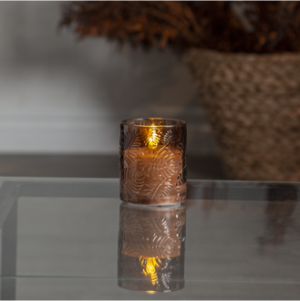 LED Stumpenkerze Flamme Leaf