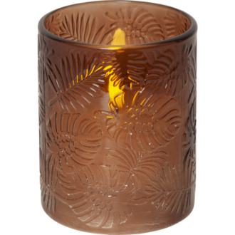 LED Stumpenkerze Flamme Leaf