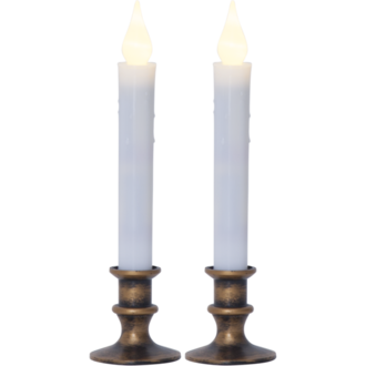 LED Leuchterkerze 2er Set Mette