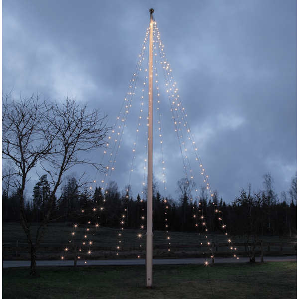 Fahnenmast-Lichter Crispy Ice White