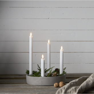 LED Leuchterkerze 4er Set Flamme
