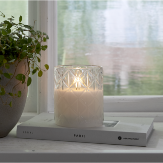LED Stumpenkerze Flamme Romb