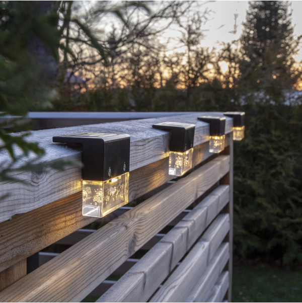 SolarWandlaterne Bubbly Fence 4 p
