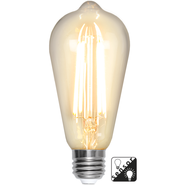 LED-Lampe E27 ST64 Sensor clear