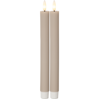 LED Leuchterkerze 2er Set Flamme Stripe
