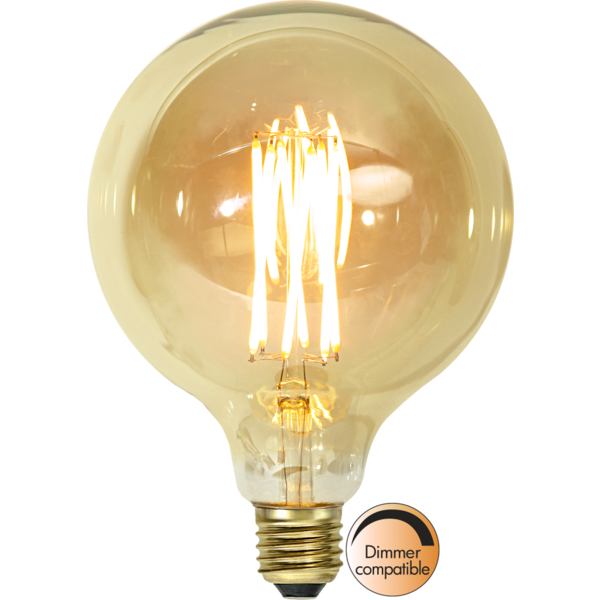 LED-Lampe E27 G125 Vintage Gold