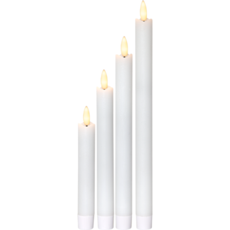LED Leuchterkerze 4er Set Flamme