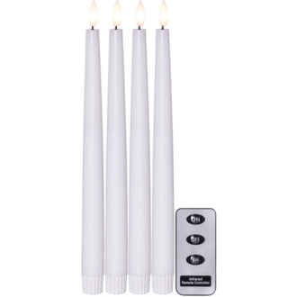 LED Leuchterkerze 4er Set Flamme Slim