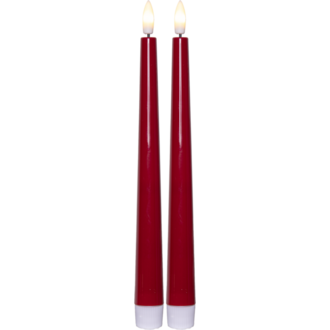 LED Leuchterkerze 2er Set Flamme Candy