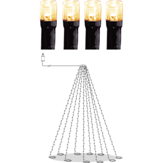 Fahnenmast-Lichter Shiny Warm White
