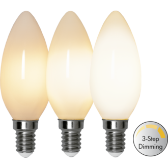 LED-Lampe E14 C35 Opaque Filament RA90 3-step