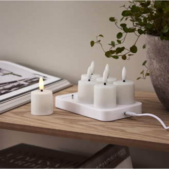 LED Kerze 6er Set Flamme Charge