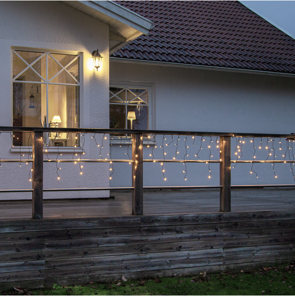 Lichtvorhang Icicle Crispy Ice White