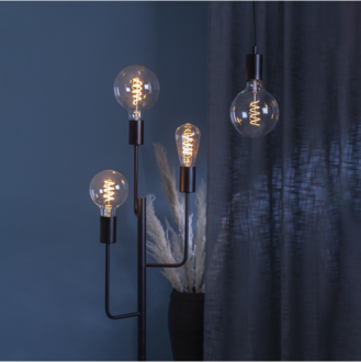 LED-Lampe E27 G125 Decoled Spiral Clear 3-step memory