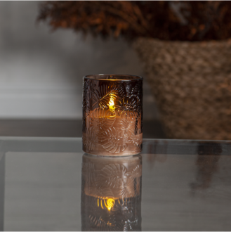 LED Stumpenkerze Flamme Leaf