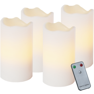 LED Stumpenkerzen 4er Set Advent