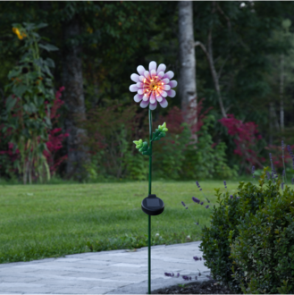 Solardekoration Pink Daisy