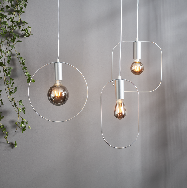 LED-Lampe E27 G125 Plain Smoke