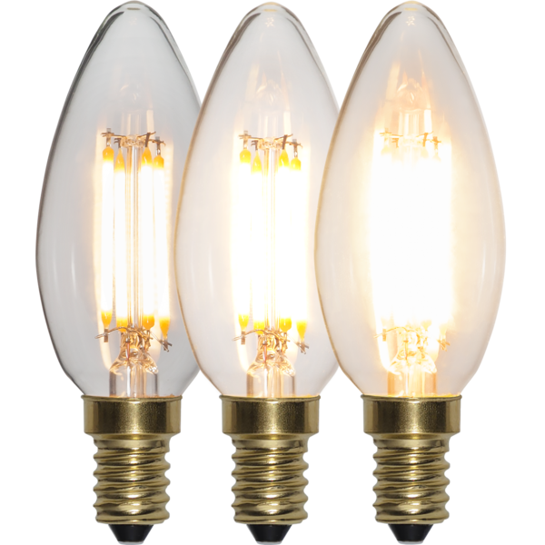 LED-Lampe E14 B35 Soft Glow 3-step memory